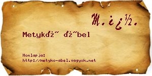 Metykó Ábel névjegykártya
